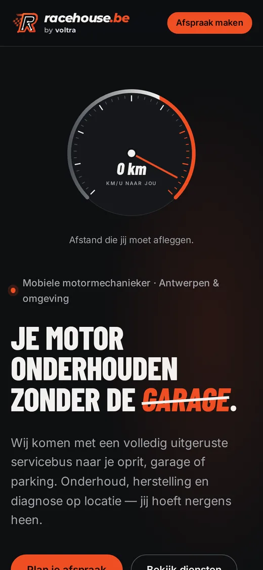 racehouse.be op een gsm