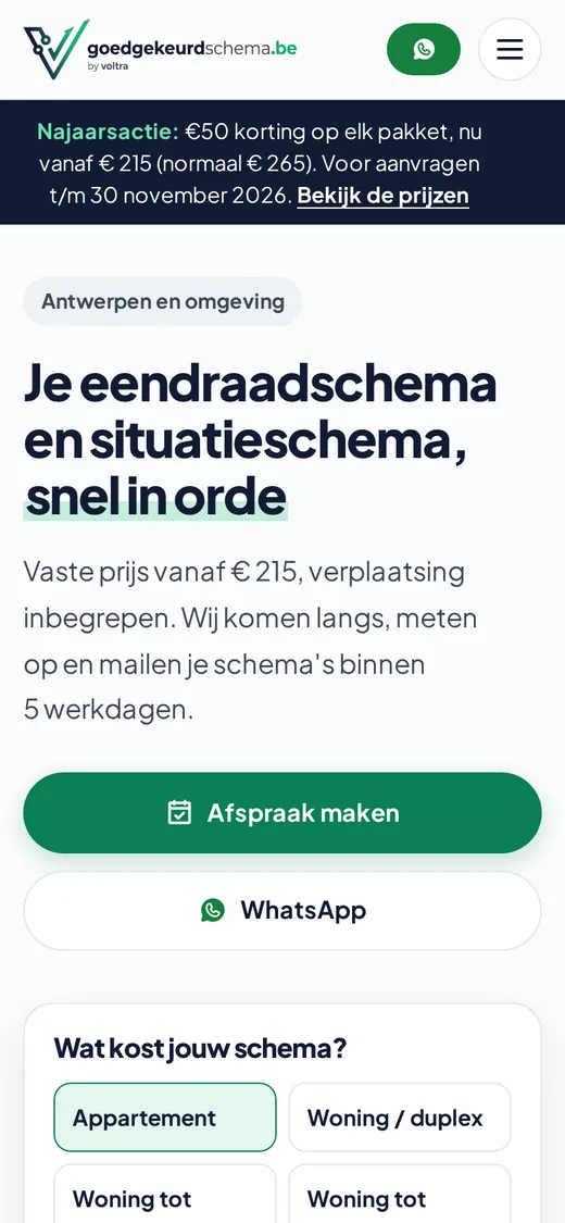 goedgekeurdschema.be op een gsm